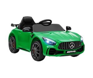 AIYAPLAY Coche Eléctrico para Niños de +3 Años Mercedes-Benz AMG GTR Carro Eléctrico Infantil con Batería 12V Mando a Distancia Faros Bocina Música MP3 Arranque Lento y Pantalla Verde