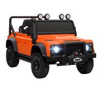 AIYAPLAY Coche Eléctrico para Niños, Funciona con Batería de 12V, Control Remoto, Función de Música, Bocina, Luces LED, Naranja