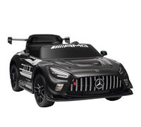 AIYAPLAY Coche Eléctrico para Niños Mercedes-AMG GT3 Evo con Mando a Distancia Motor Doble Ruedas Auxiliares Asa Música Negro Aosom España