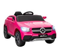 AIYAPLAY Coche Eléctrico para Niños Mercedes-Benz GLC, Coupé Coche de Batería 12V con Mando a Distancia 2,4 G Motor Doble Arranque Progresivo 3-5 km/h Uso 80 Min MP3 Bocina y Faros LED 3-6 Años Rosa