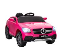 AIYAPLAY Coche Eléctrico para Niños Mercedes-Benz GLC, Coupé Coche de Batería 12V con Mando a Distancia 2,4 G Motor Doble Arranque Progresivo 3-5 km/h Uso 80 Min MP3 Bocina y Faros LED 3-6 Años Rosa