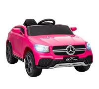 AIYAPLAY Coche Eléctrico para Niños Mercedes-Benz GLC, Coupé Coche de Batería 12V con Mando a Distancia 2,4 G Motor Doble Arranque Progresivo 3-5 km/h Uso 80 Min MP3 Bocina y Faros LED 3-6 Años Rosa