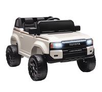AIYAPLAY Coche Eléctrico para Niños TOYOTA Land Cruiser 12V con Mando a Distancia, Edad 3-6 Años, Blanco Aosom España