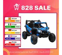 AIYAPLAY Coche Eléctrico para Niños UTV 12V con 2 Motores Control Remoto 2,4G Velocidad hasta 7 km/h Sistema de Suspensión Naranja