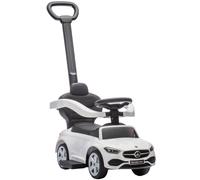 AIYAPLAY Coche Montable para Niños 1-3 Años convertible en Cochecito con Licencia Mercedes, 91x40x83 cm, Bianco Aosom España
