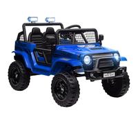 AIYAPLAY Coche para niños todoterreno 12 V con doble motor, coche eléctrico para niños de 3 a 6 años con mando a distancia, luces y música, azul