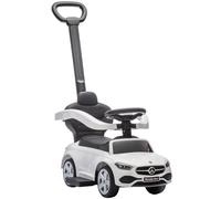 AIYAPLAY Cochecito de paseo para niños de 1 a 3 años convertible en silla de paseo con asa, barrera de 360° y volante, Cochecito de paseo de PP y acero, 91x40x83 cm, Blanco