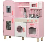 AIYAPLAY Cocina de juguete 90x33.3x91.6 cm rosa
