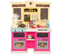 AIYAPLAY Cocina de juguete con agua corriente, 85 accesorios, grifo eléctrico, luces, sonidos, para niños de 3-6 años Aosom España