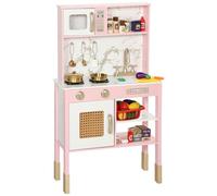 AIYAPLAY Cocina de Juguete de Madera, Cocinita Infantil con Sonido Rosa