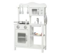 Aiyaplay Cocina De Juguete De Madera Con Sonido Fregadero Microondas Blanco