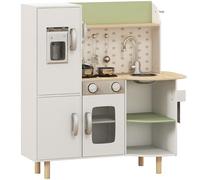AIYAPLAY Cocina de Juguete de Madera para 3-6 Años 84x34x89 cm Blanco