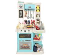 AIYAPLAY Cocina infantil con horno, fregadero, función de luz y sonido, accesorios de cocina, cocina, juego de juguetes para niños, regalo para niñas y niños, 3-6 años, verde