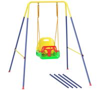 AIYAPLAY Columpio de Jardín para Niños Columpio para Bebés 3 en 1 128x155x157 cm Verde Aosom España