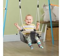 AIYAPLAY Columpio para Bebés de 9-36 Meses con Cuerdas Ajustable 40x40x110-180cm Dark gray