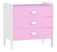 AIYAPLAY - Cómoda para niños, cómoda de almacenamiento de 3 cajones, armario de almacenamiento, habitación infantil, guardería, sala de juegos, 60 x 40 x 60 cm, color rosa