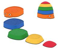 AIYAPLAY Conjunto de Piedras de Equilibrio para Niños Apilables de 5 Piezas Antideslizantes para Interior y Exterior Multicolor