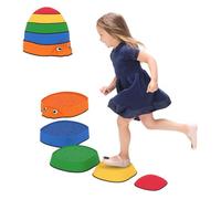 AIYAPLAY Conjunto de Piedras de Equilibrio para Niños Apilables de 5 Piezas Juego de Equilibrio para Niños de +2 Años Forma de Mariquita Antideslizantes para Interior y Exterior Multicolor