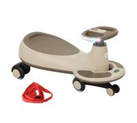 AIYAPLAY Correpasillos para Niños de +2 Años Correpasillos Wiggle con Cuerda de Tracción para Padres Música Luz y Espacio de Almacenamiento 69x31x69 cm Caqui