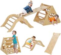 AIYAPLAY Escalador para niños 175x59.5x60 cm madera natural