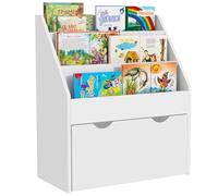 AIYAPLAY Estantería de Juguetes con 3 Compartimentos, Librería Infantil, Caja de Juguetes Móvil, Cajón con Ruedas, Multifuncioanl, para Dormitorio, Guardería, Sala de Juegos, Blanco