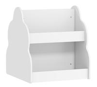 AIYAPLAY Estantería infantil, estantería para niños de 2 niveles con ruedas, 4 estantes, para dormitorio infantil, sala de juegos, 54x50x56 cm, Blanco Aosom España