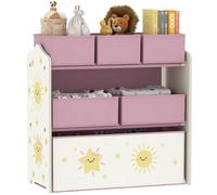 AIYAPLAY Estantería Infantil para Juguetes con 6 Cajas 63x30x66 cm Rosa