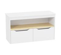 AIYAPLAY Estantería para Juguetes Infantil Librería Infantil con 2 Cajones y Compartimento para Salón Dormitorio Sala de Juegos 80x30x45 cm Blanco