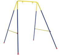 AIYAPLAY Estructura de Columpio Infantil Plegable con 2 Ganchos 4 Estacas Resistente para 50 kg Forma A 128x155x157 cm Azul