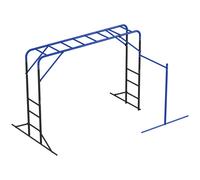 AIYAPLAY Estructura de escalada exterior torre con barra de gimnasia y barra de dominadas para niños de 3-8 años hasta 150 kg 250x190x180 cm Negro Aosom España