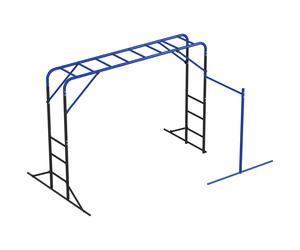 AIYAPLAY Estructura de escalada exterior torre con barra de gimnasia y barra de dominadas para niños de 3-8 años hasta 150 kg 250x190x180 cm Negro Aosom España