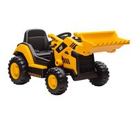 AIYAPLAY Excavadora Eléctrica para Niños 3-6 Años Marca Oficial Caterpillar 12V con Control Remoto, Amarillo Aosom España