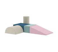 AIYAPLAY Juego de 5 Bloques de Espuma para Niños, Fundas Extraíbles, Bloques de Psicomotricidad, Figuras de Construcción, Juguete para Aprendizaje para Escalar y Gatear, Multicolor