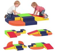 AIYAPLAY Juego de 6 Bloques de Espuma para Bebés 0,5-6 Años Multicolor | Bloques de Psicomotricidad Infantil, Base Antideslizante, Set de Escalada para Interior, para Escalar y Gatear