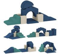 AIYAPLAY Juego de 7 Bloques de Espuma para Niños Bloques de Psicomotricidad con Base Antideslizante para 0,5-3 Años Azul Oscuro