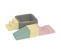 Aiyaplay juego de 7 bloques de espuma para niños, bloques de psicomotricidad con fundas de pana lavables, set de escalada para interior, para escalar y gatear, multicolor 174 cm