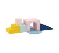 Aiyaplay juego de 8 bloques de espuma para niños, bloques de psicomotricidad con fundas de terciopelo lavables, set de escalada para interior, para escalar y gatear, multicolor 40 cm