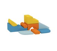 Aiyaplay juego de 9 bloques de espuma para niños, bloques de psicomotricidad con fundas de terciopelo lavables, set de escalada para interior, para escalar y gatear, multicolor 80 cm