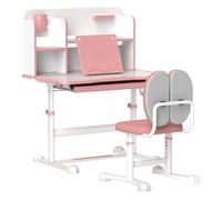 Aiyaplay - Escritorio y Silla con Altura Ajustable y Tablero Inclinable - Rosa
