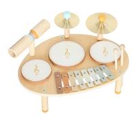 AIYAPLAY Juegos de Tambores para Bebé, Tambor Bebé con Xilófono para Todo-Pequeños, Instrumentos Musicales de Madera, Regalos de Niños y Niñas 2+ Años, Madera Natural