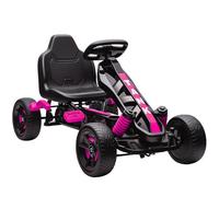 AIYAPLAY Kart a pedales para niños, karting infantil con embrague automático, freno, ruedas de EVA antideslizantes, avanzar y retroceder, coche a pedales para niños de 3 a 6 años, rosa