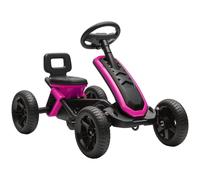 AIYAPLAY Kart Pedales, Go Kart con Ruedas Antideslizantes de EVA, Marco Metálico, Carga 30 kg, para Niños y Niñas de 2-5 Años, Rosa