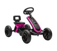 AIYAPLAY Kart Pedales, Go Kart con Ruedas Antideslizantes de EVA, Marco Metálico, Carga 30 kg, para Niños y Niñas de 2-5 Años, Rosa