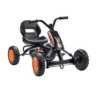 Aiyaplay kart pedales, go kart con ruedas pp, marco de acero, carga 30 kg, para niños y niñas de 2-5 años, negro