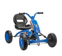 Aiyaplay kart pedales, go kart con ruedas pp, marco de acero, carga 30 kg, para niños y niñas de 2-5 años, azul