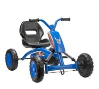 AIYAPLAY Kart Pedales Go Kart Ruedas PP 30 kg Niños y Niñas 2-5 Años Azul