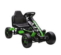 AIYAPLAY Kart Pedales para Niños de +3 Años Go Kart con Embrague Automático Freno Ruedas Antideslizantes de EVA y Marco Metálico Carga 50 kg Verde