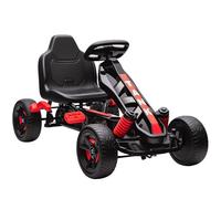 AIYAPLAY Kart Pedales para Niños de +3 Años Go Kart con Embrague Automático Freno Ruedas Antideslizantes de EVA y Marco Metálico Carga 50 kg Rojo