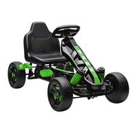 AIYAPLAY Kart Pedales para Niños de +3 Años Go Kart con Embrague Automático Freno Ruedas Antideslizantes de EVA y Marco Metálico Carga 50 kg Verde