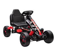 AIYAPLAY Kart Pedales para Niños Embrague Automático +3 Años 50 kg Rojo | Go Kart, Freno, Ruedas Antideslizantes de EVA, Marco Metálico